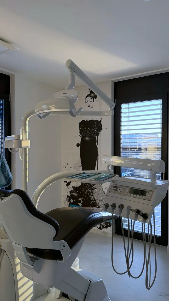Modern treatment room with wall art